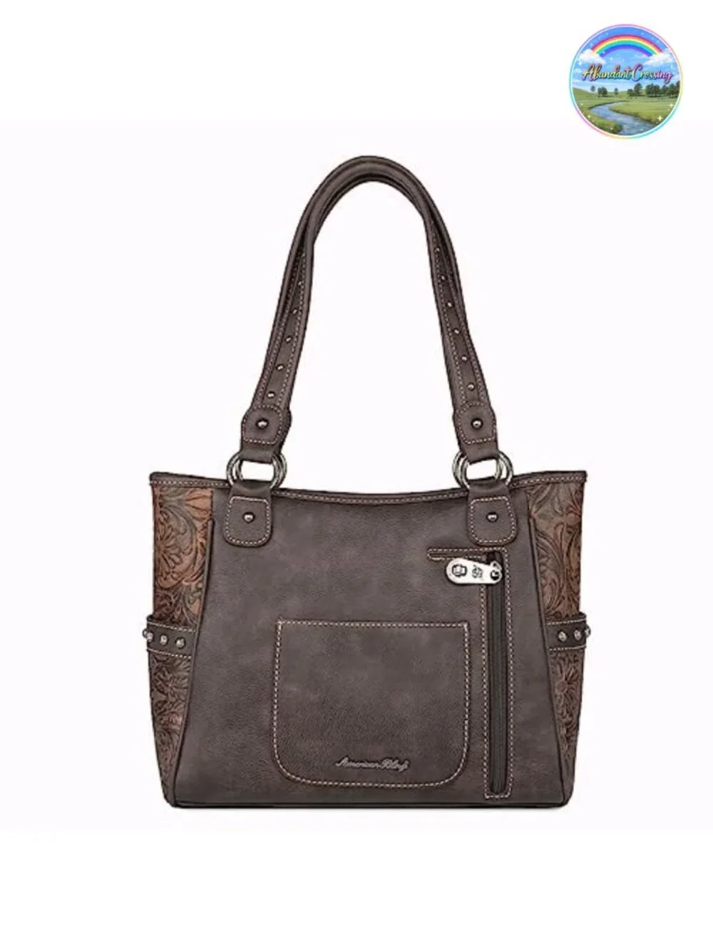 PU Leather Tote Bag Sugar Skull Western Hobo Shoulder Bag